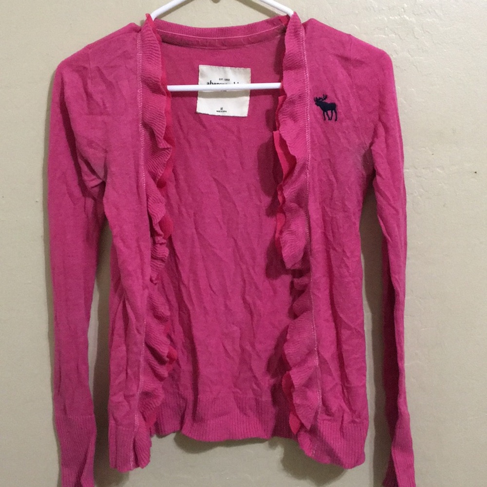 Pink Abercrombie cardigan